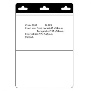 2 Card Holder – Portrait Style B202 BLK