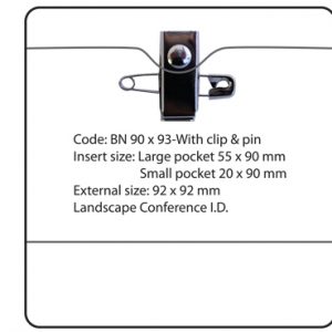 2 Card Holder Landscape with pin clip BN90x93