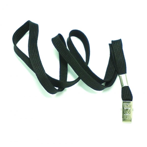 Lanyard with Alligator Clip (BLACK)