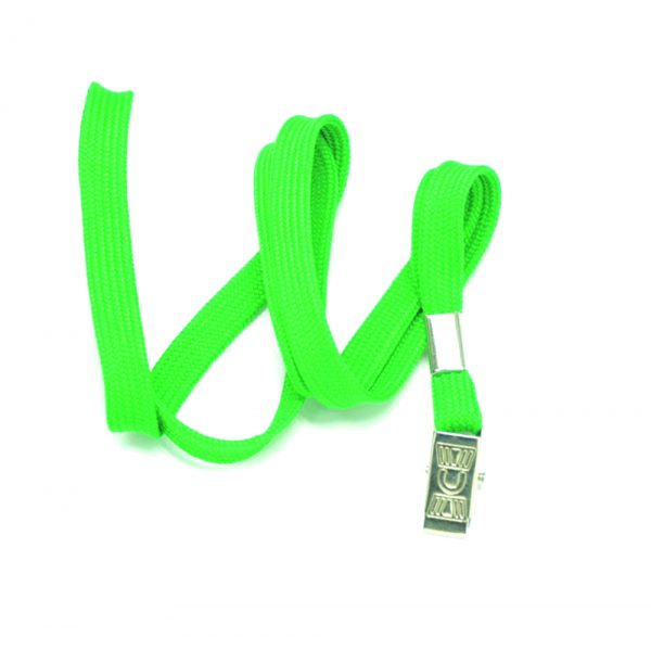Lanyard with Alligator Clip (GREEN)