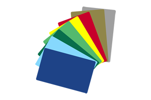 coloured pvc cards