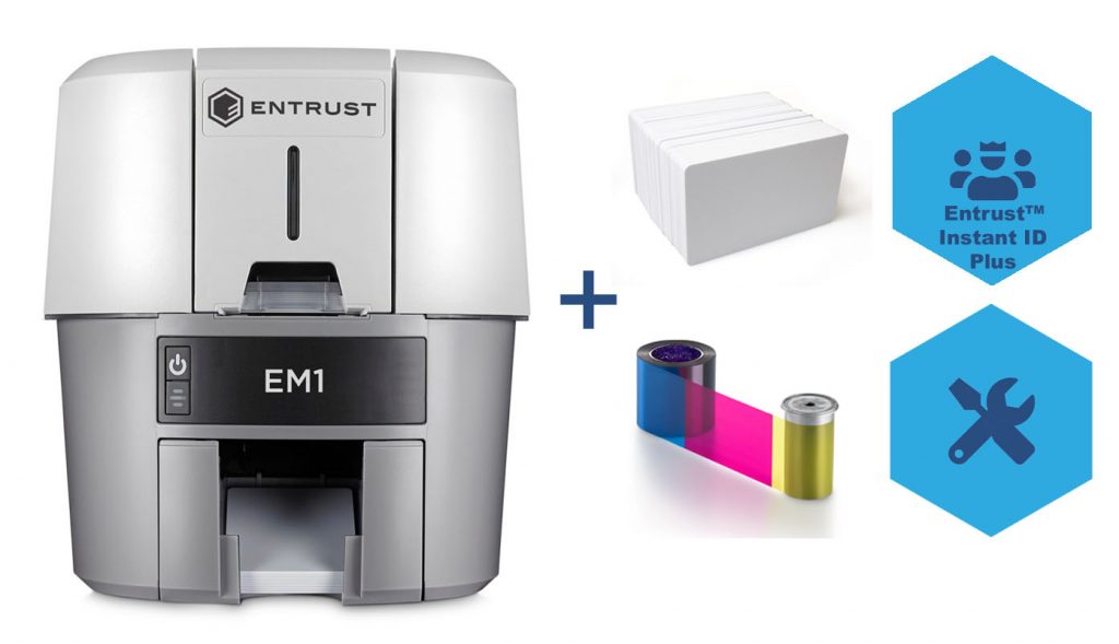 Entrust EM1 ID Card Printer Bundle