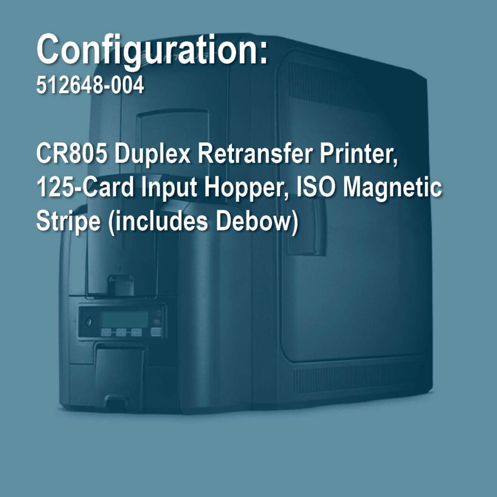 Artista CR805 Duplex 600 dpi Retransfer Printer ISO Magnetic Stripe (includes Debow)